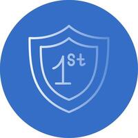 Shield Flat Bubble Icon vector