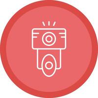 Camera Flash Line Multi Circle Icon vector