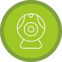 Web camera Line Multi Circle Icon vector