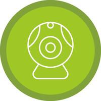 Web camera Line Multi Circle Icon vector