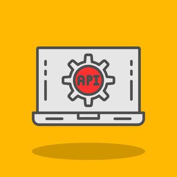 software solicitud lleno sombra icono vector