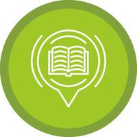 Book Line Multi Circle Icon vector