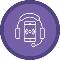 Listening Line Multi Circle Icon vector