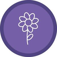 Flower Line Multi Circle Icon vector