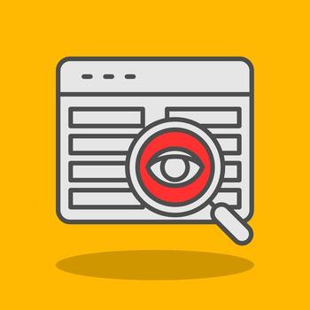 Code Review Filled Shadow Icon vector