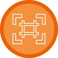 Grid Line Multi Circle Icon vector