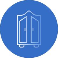 Wardrobe Flat Bubble Icon vector