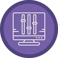 Equalization Line Multi Circle Icon vector