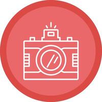 Dslr Camera Line Multi Circle Icon vector