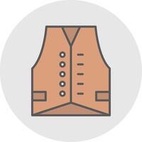 Vest Line Filled Light Icon vector