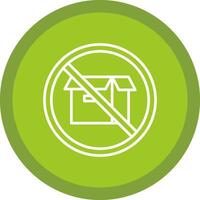 Prohibited Sign Line Multi Circle Icon vector