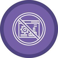 Prohibited Sign Line Multi Circle Icon vector
