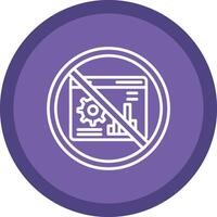 Prohibited Sign Line Multi Circle Icon vector