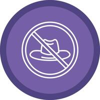 Prohibited Sign Line Multi Circle Icon vector