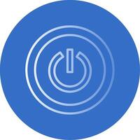 Power Button Flat Bubble Icon vector