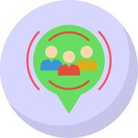 People Flat Bubble Icon vector