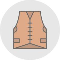 Vest Line Filled Light Icon vector