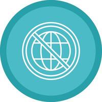 Prohibited Sign Line Multi Circle Icon vector