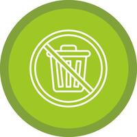 Prohibited Sign Line Multi Circle Icon vector