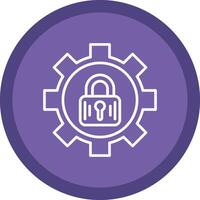 Gear Line Multi Circle Icon vector