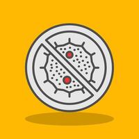 Bacteria Filled Shadow Icon vector