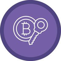 Bitcoin Line Multi Circle Icon vector