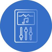 Music Player Flat Bubble Icon vector