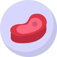 Raw Meat Flat Bubble Icon vector