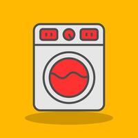 Washing Machine Filled Shadow Icon vector