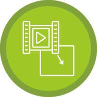 Footage Line Multi Circle Icon vector