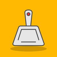 Dustpan Filled Shadow Icon vector