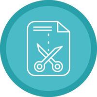 Cutting Line Multi Circle Icon vector