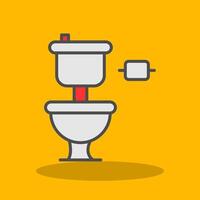 Toilet Filled Shadow Icon vector