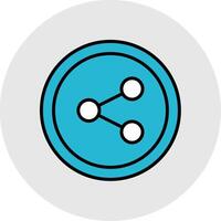 Share Line Filled Light Icon vector