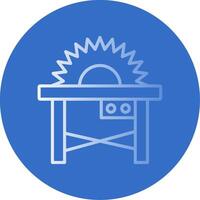 Table Saw Flat Bubble Icon vector