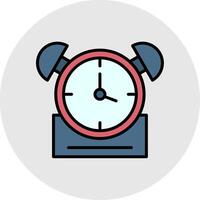 Clock Line Filled Light Icon vector