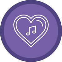 Heart Line Multi Circle Icon vector