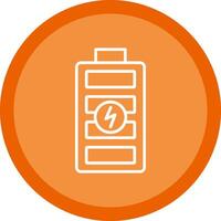 Battery Line Multi Circle Icon vector