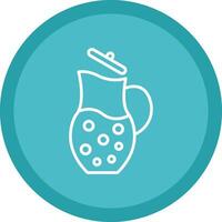 Jug Line Multi Circle Icon vector