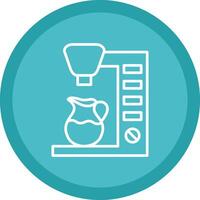 Coffee Maker Line Multi Circle Icon vector