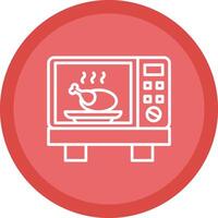 Roast Line Multi Circle Icon vector