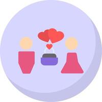 Love Flat Bubble Icon vector