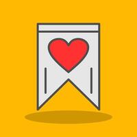 Favourite Filled Shadow Icon vector