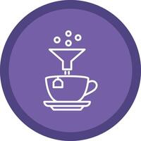 Coffee Filter Line Multi Circle Icon vector