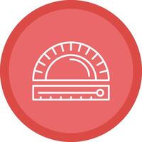 Protractor Line Multi Circle Icon vector