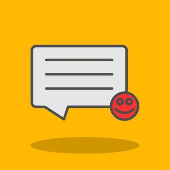 Comments Filled Shadow Icon vector