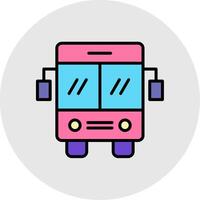 Bus Line Filled Light Icon vector