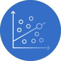 Scatter Graph Flat Bubble Icon vector