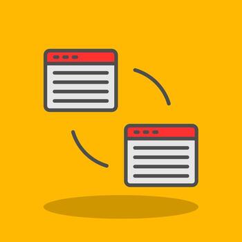 Refactoring Filled Shadow Icon vector