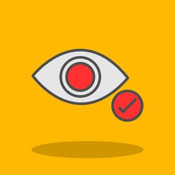 ojo lleno sombra icono vector